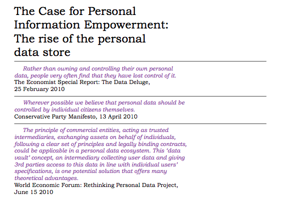 case for personal information empowerment cover